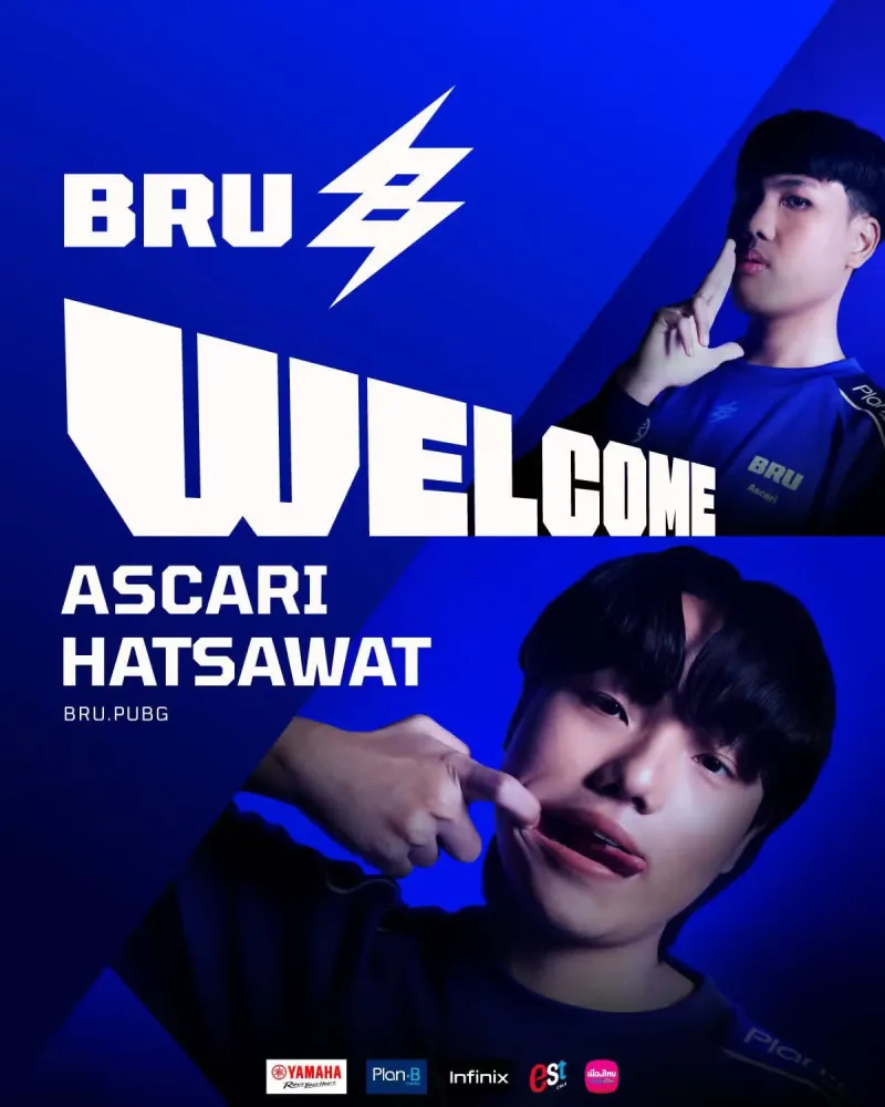 B体育官方-BRU战队社媒官宣:Hatsawat与Ascari加入